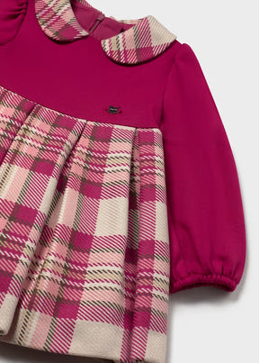 Kjole Plaid Combination Raspberry