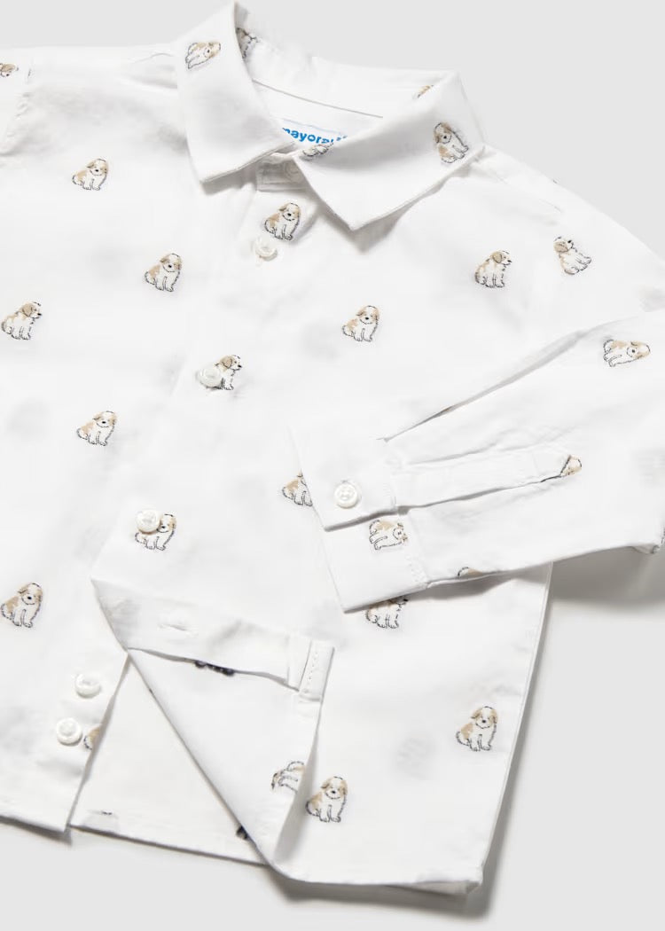 Skjorte Dog Print White