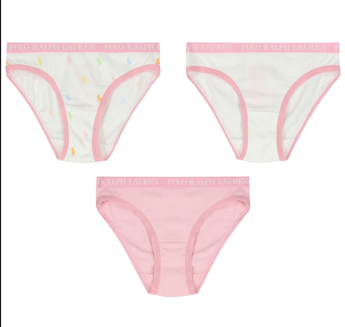 3Pk Truser Girl White/Pink