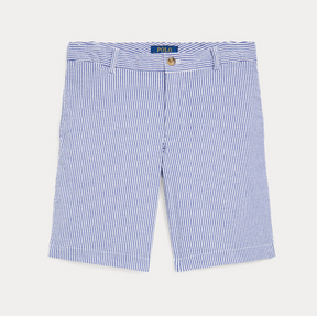 Shorts Stretch Cotton Striper Blue