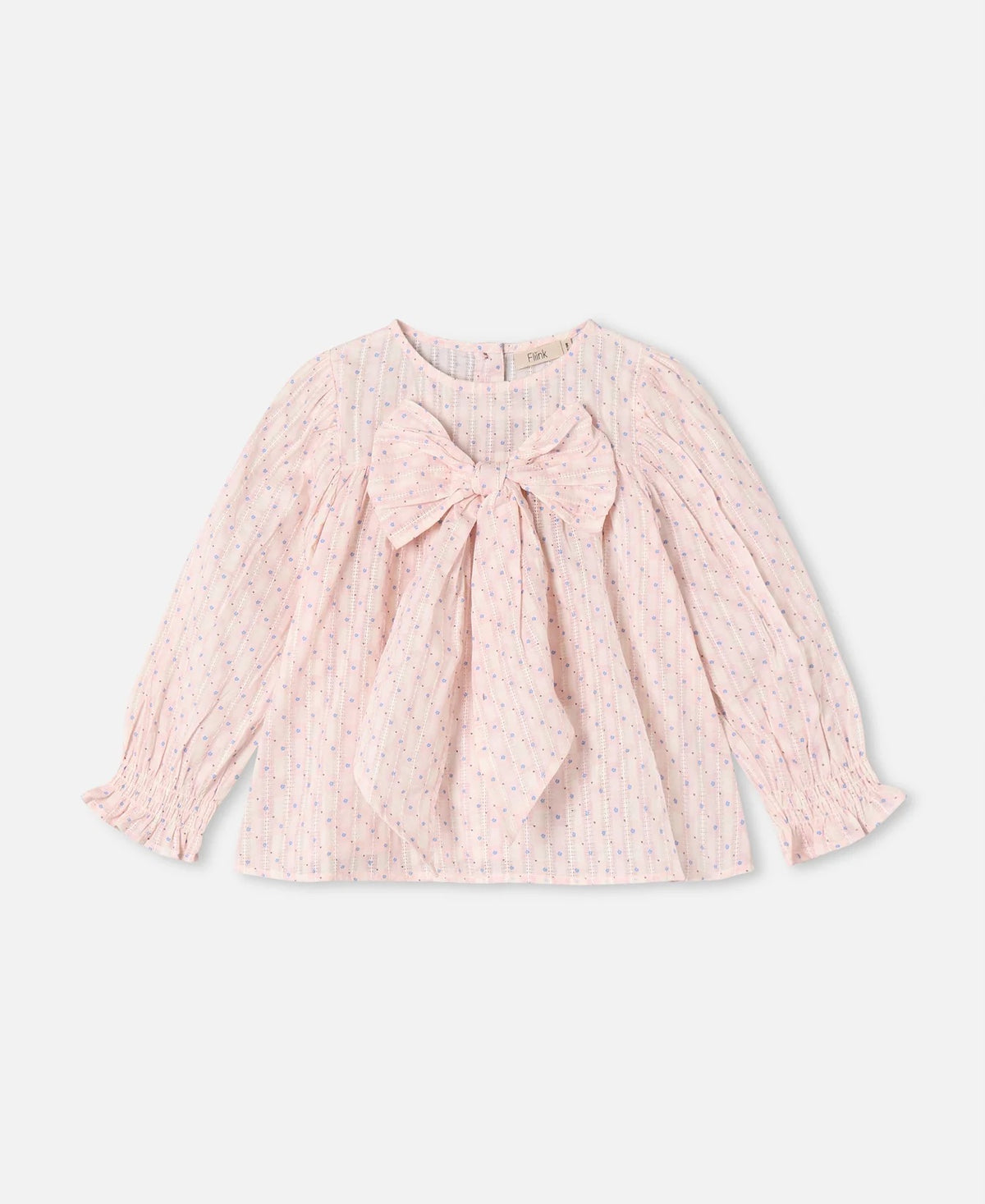 Bluse Zorro Bow Chalk Pink Check Aop