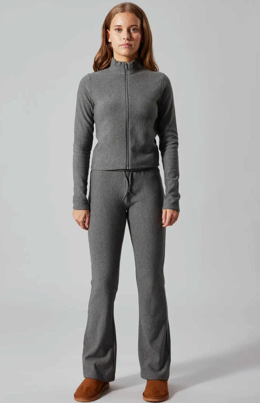 Bukse Lonja LW Bootcut Dark Grey Melange