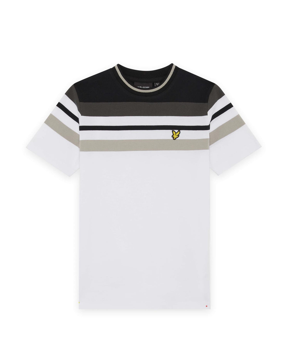 Pique Polo Engineered Stripe White