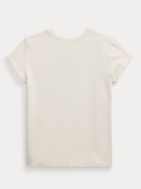 T-Skjorte Applique´ French Terry Flag White