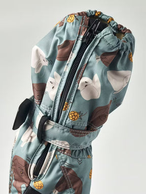 Votter Baby Zip Long Sea Blue Print