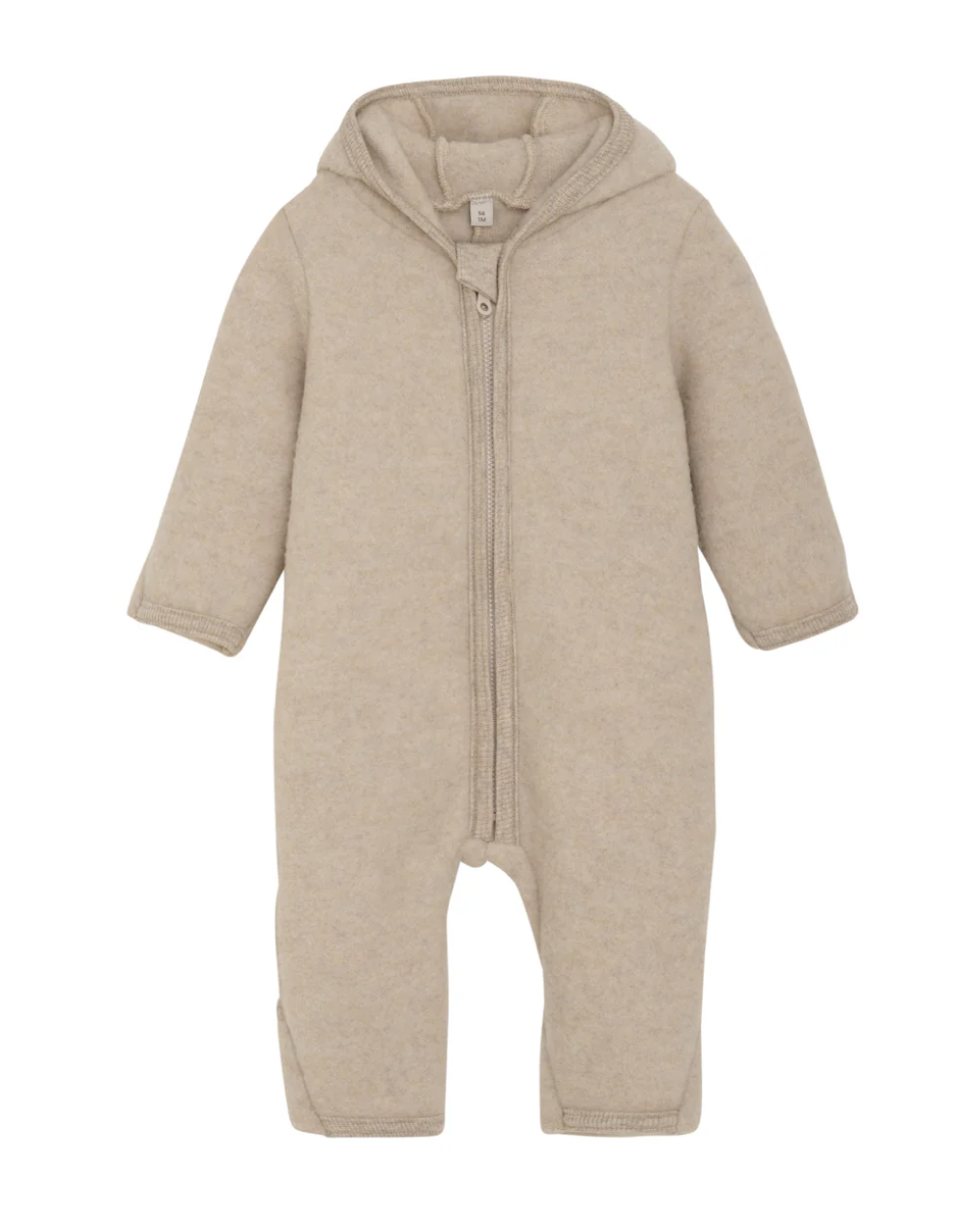 Fleecedress Pram Ears Wool Camel Melange