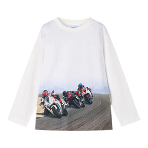 Genser Scene Print Motorcycle