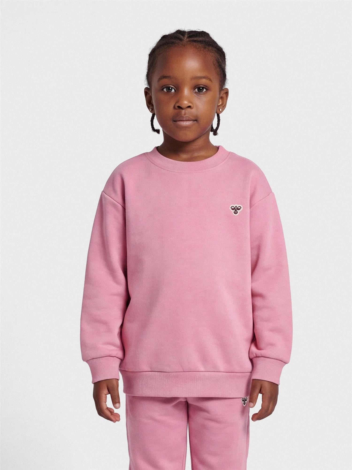 Genser Loose Crewneck Bee Pink Polignac