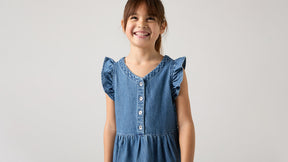 Kjole Lutter Sleeve Button Dance Around