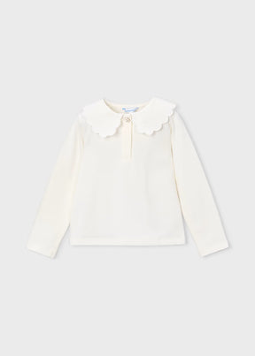 Genser Scalloped Collar Natural