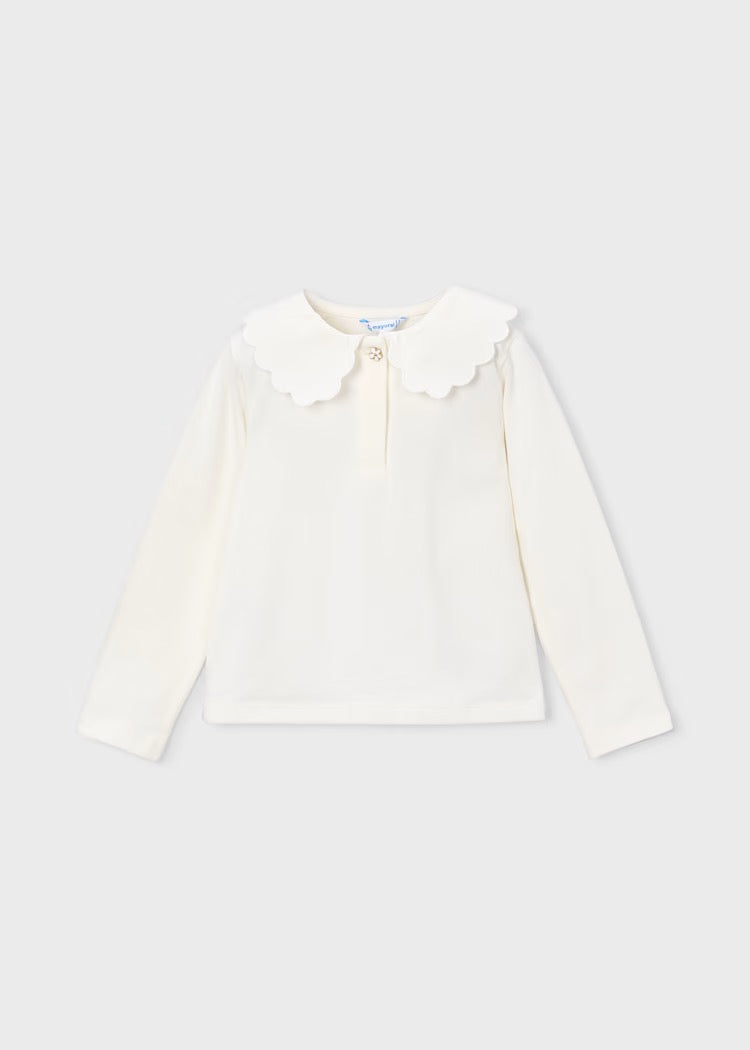 Genser Scalloped Collar Natural