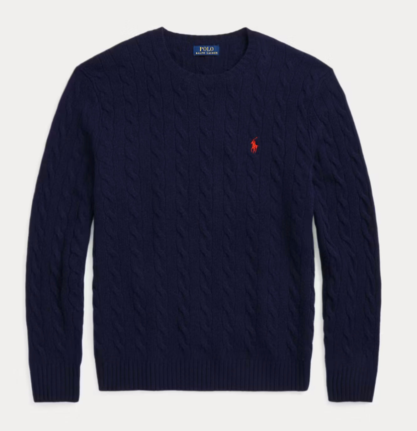 Genser Cable-Knit Wool-Cashmere Navy