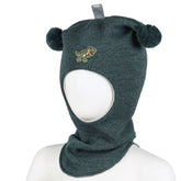 Balaclava Ull M/Dinosaur Grønn