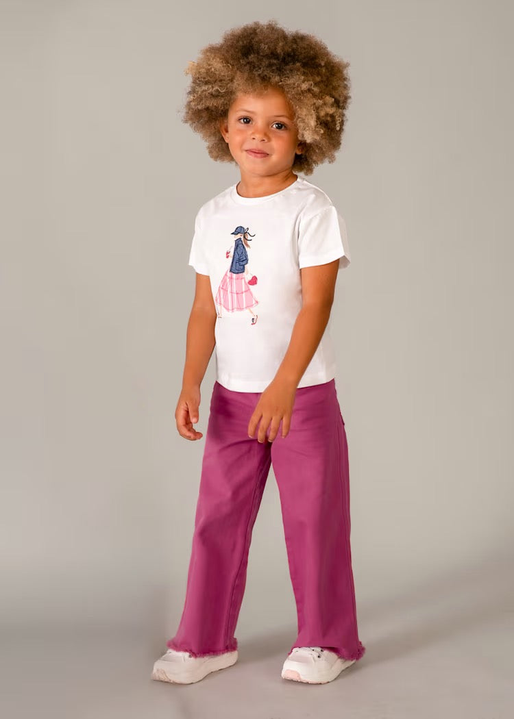 T-skjorte Graphic Girl White