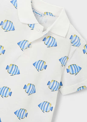 T-skjorte Polo Printed White/Blue