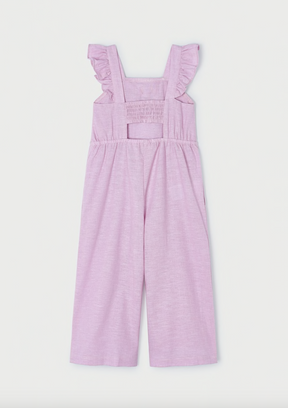 Jumpsuit linen bow Mauve