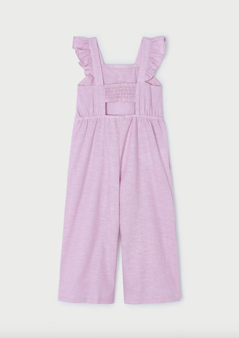 Jumpsuit linen bow Mauve