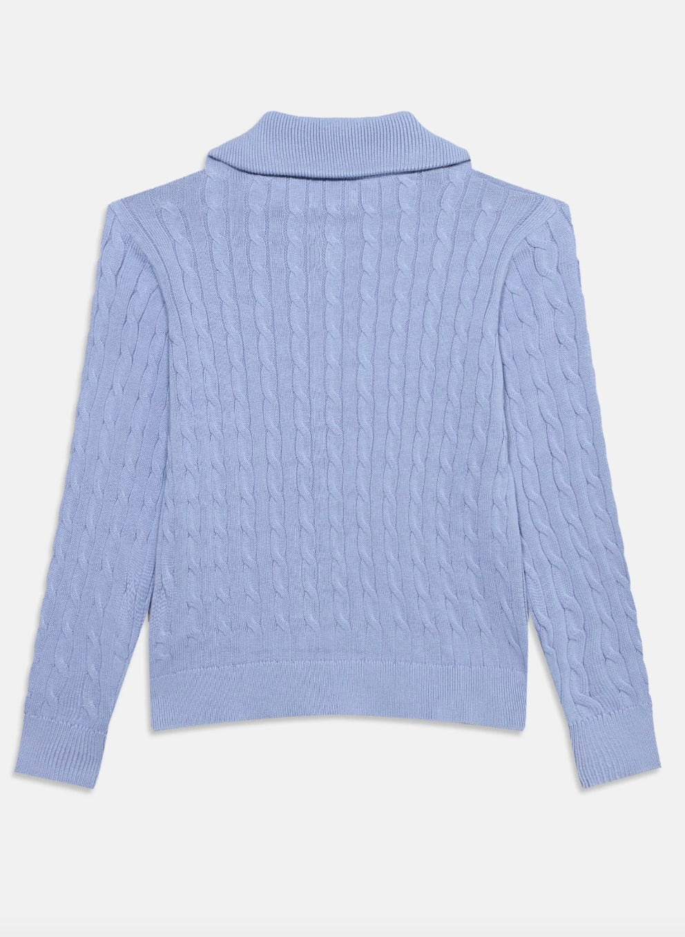 Genser Cable Half Zip Misty Lavender