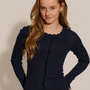 Cardigan Balta Modal Ls Lace Navy