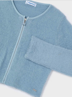 Cardigan Zip Sky Blue