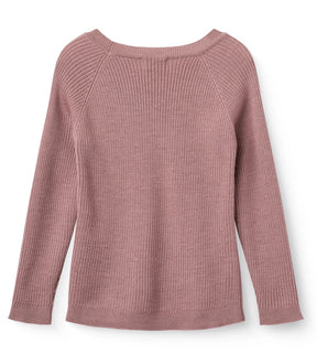 Genser Merino Classic Rib Winter Rose