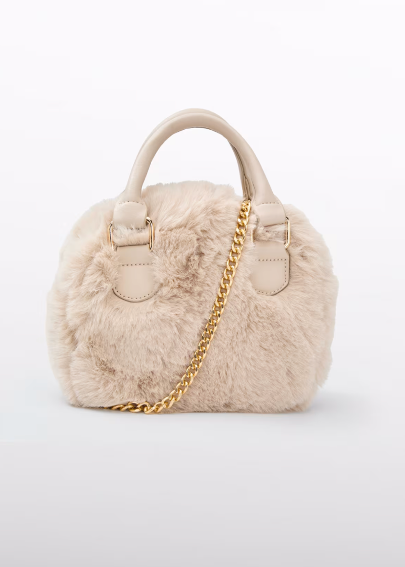 Veske Fur Handbag Champagne