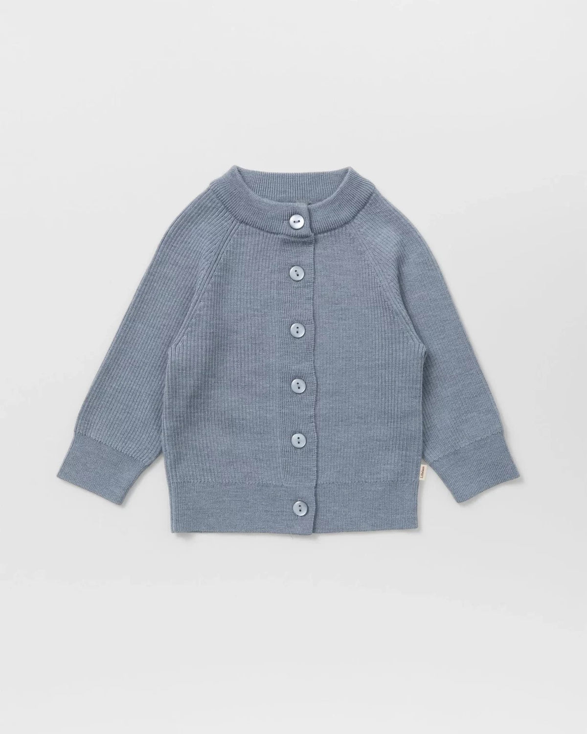 Cardigan Rib Light Mellomblå
