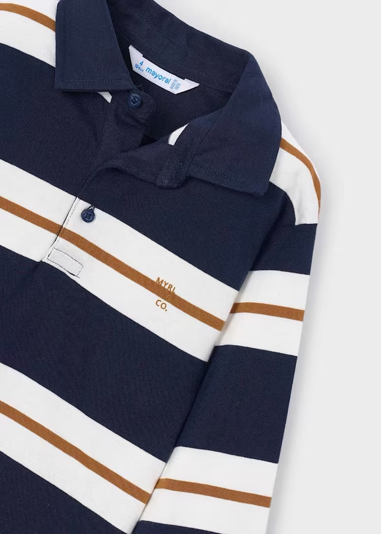 Genser Polo Striped Ink