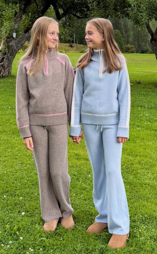 Genser Esther Zip Ull Sky Blue