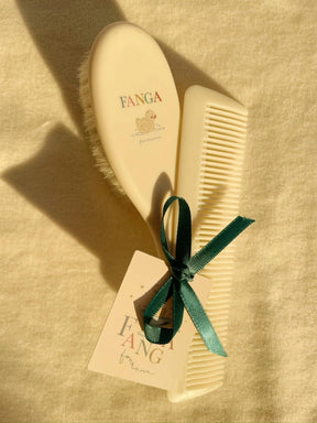 Sett Hårbørste/Kam Beige