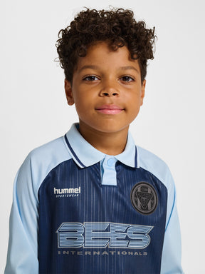 Genser Loose Stripe Soccer Jersey Dress Blues