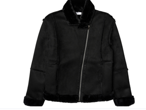 Jakke Oda Faux Suede Black