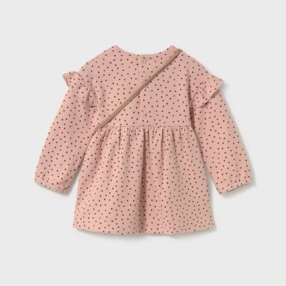 Kjole Dots M/Veske Rosa