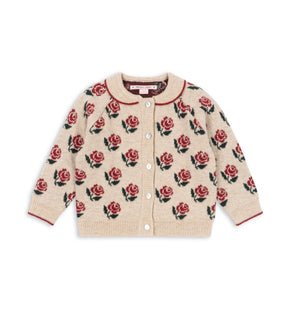 Cardigan Belou Knit Collar Rose