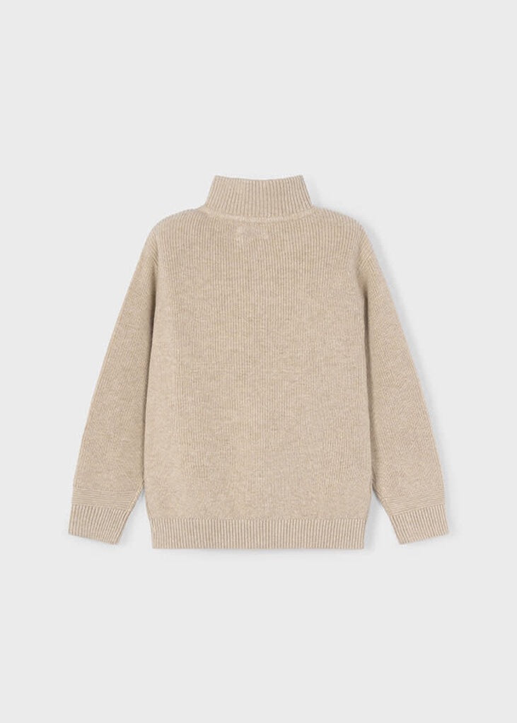 Genser Knitted Quarter Zip Chai