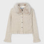 Cardigan M/Pels Glitter Beige