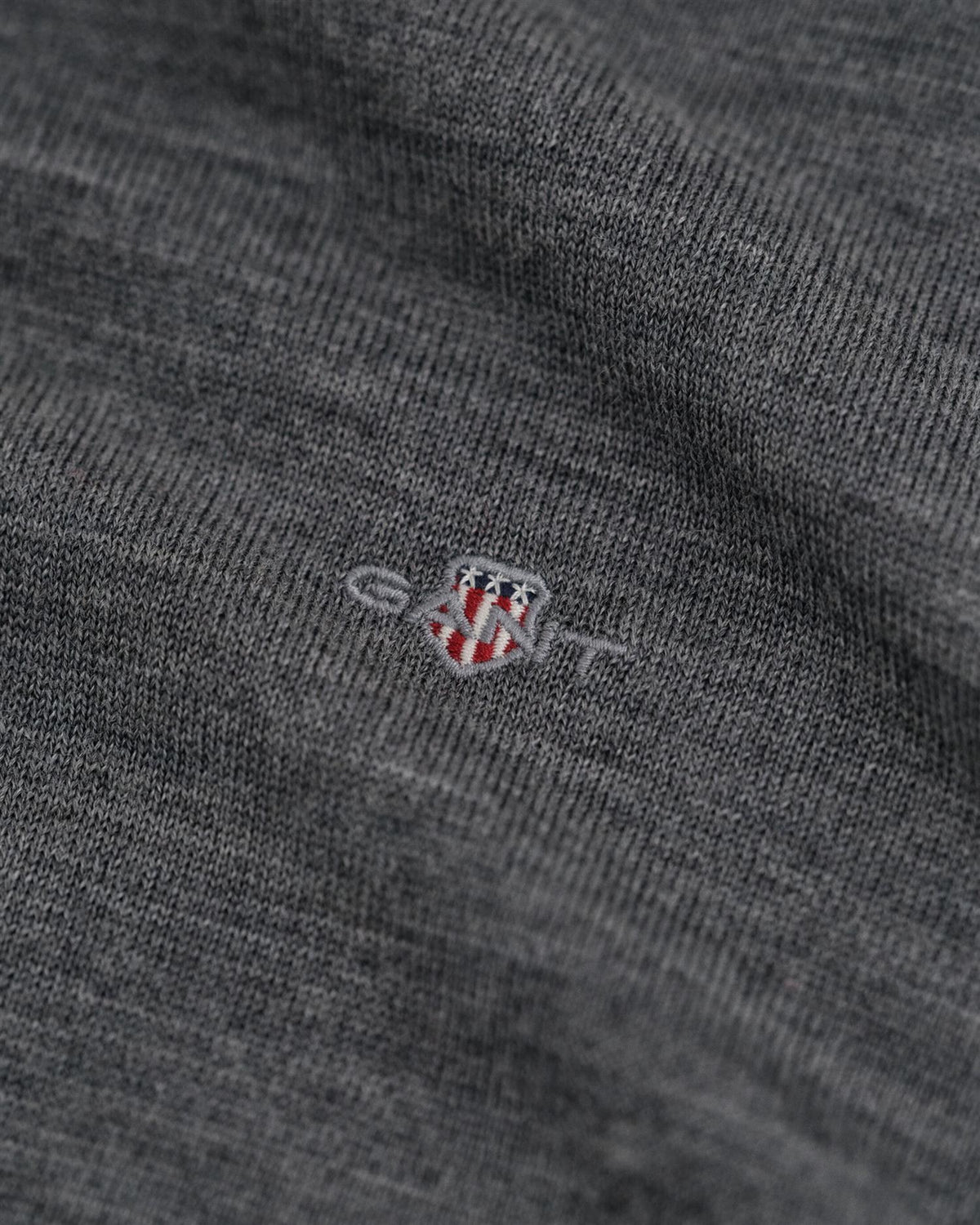 Genser C-Neck Extrafine Merino Charcoal Melange