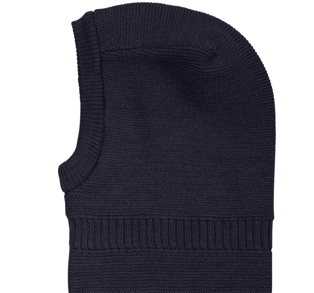 Balaclava Wool Knit Windstop Dark Navy