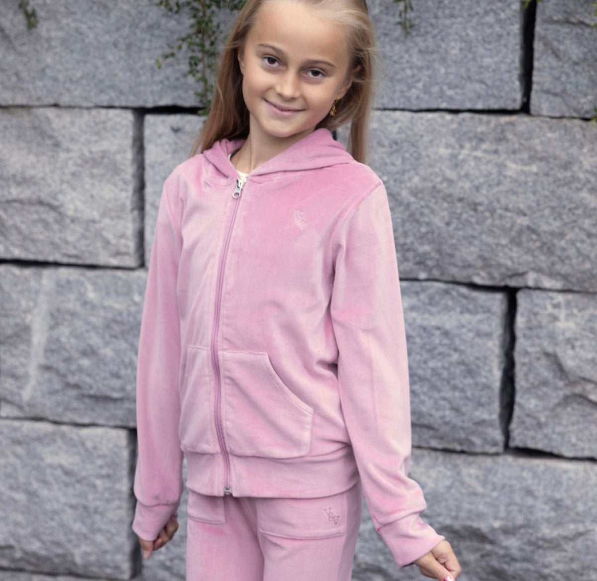 Jakke Hermine Velour Blush Rose