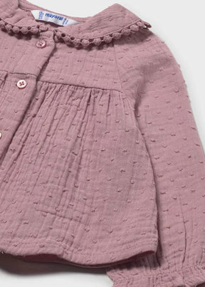 Bluse Plumeti Chiffon Cuarzo