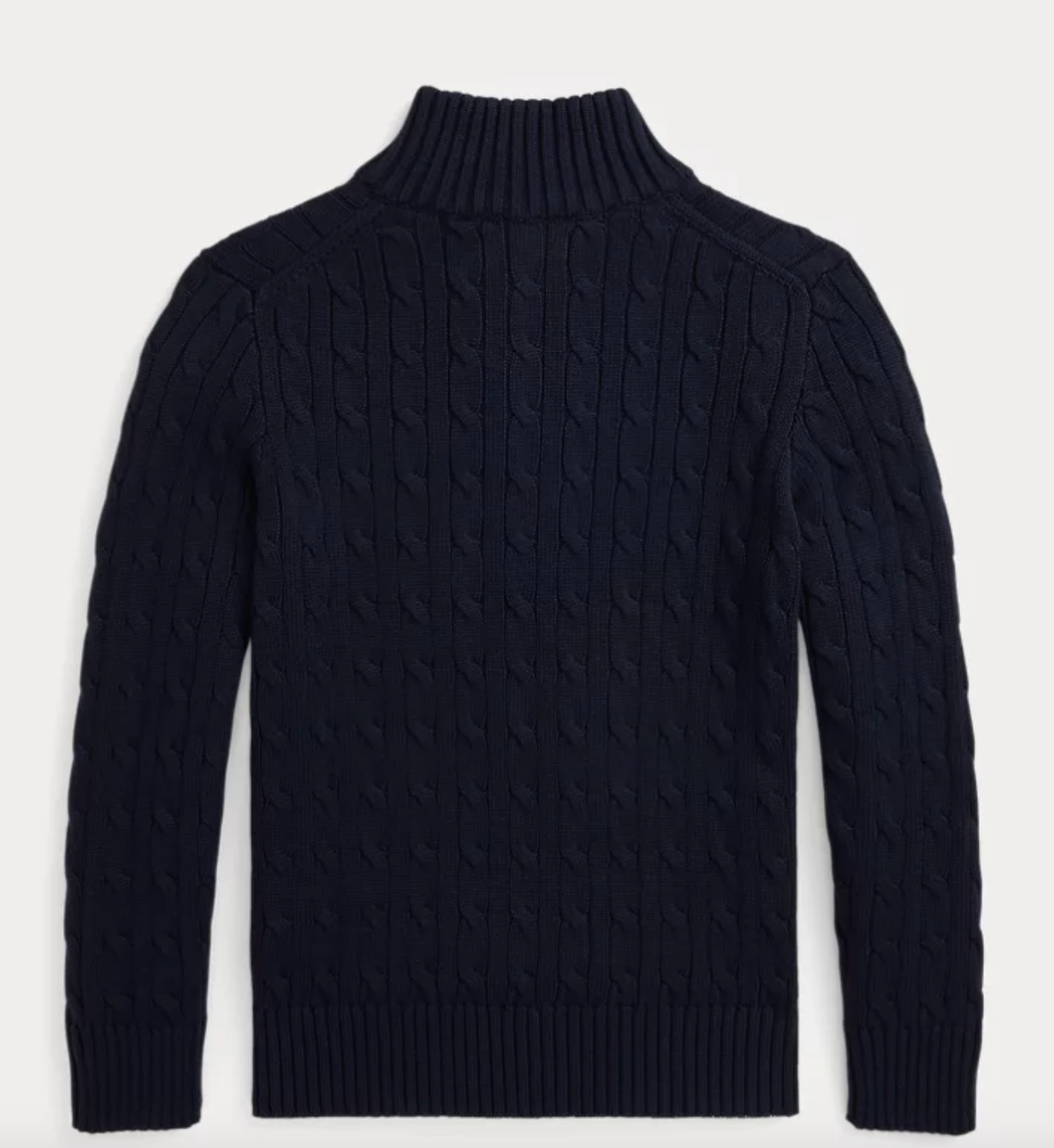 Genser Halfzip Cabel-Knit RL Navy
