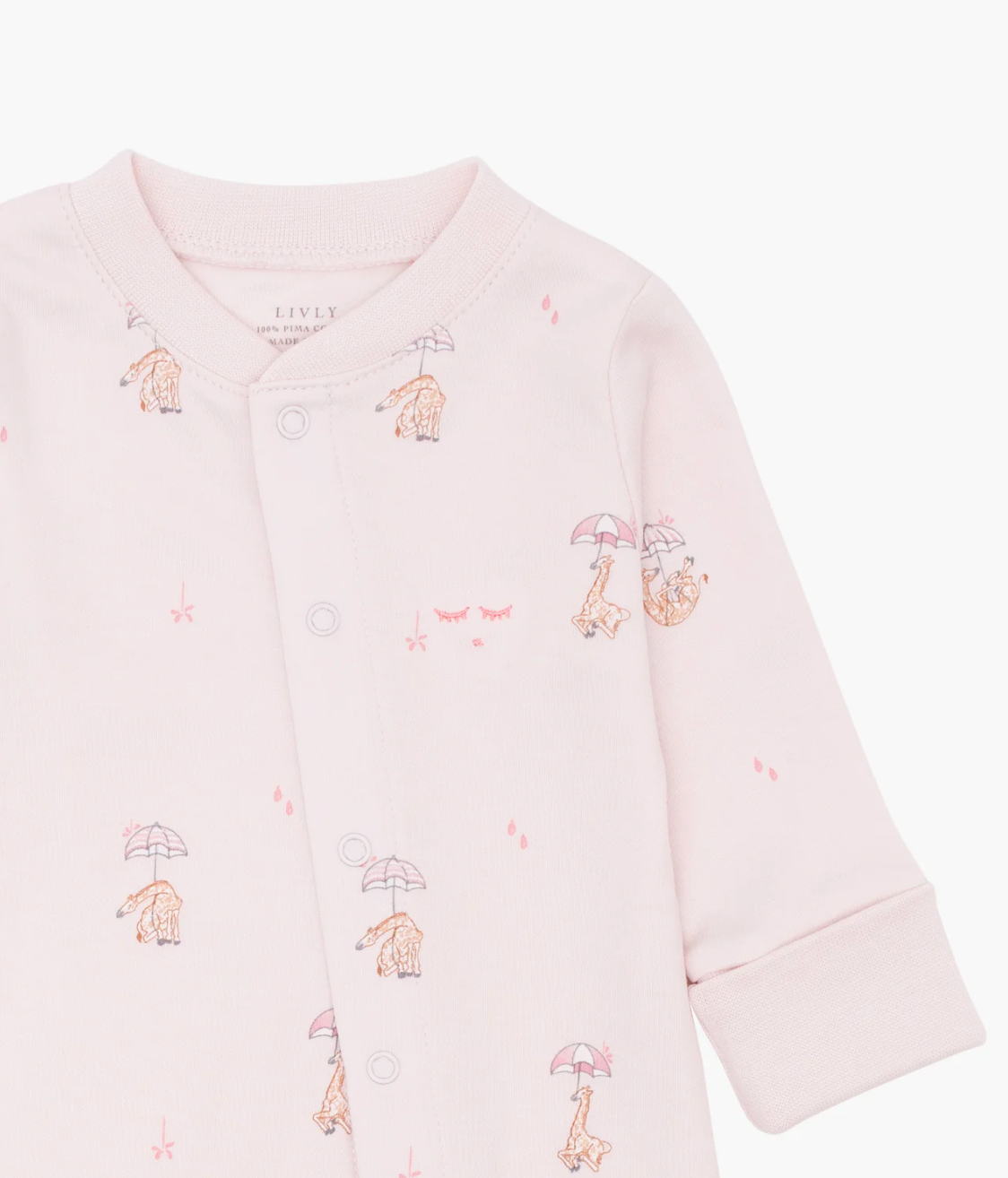 Pysj Overall Giraffe Pink