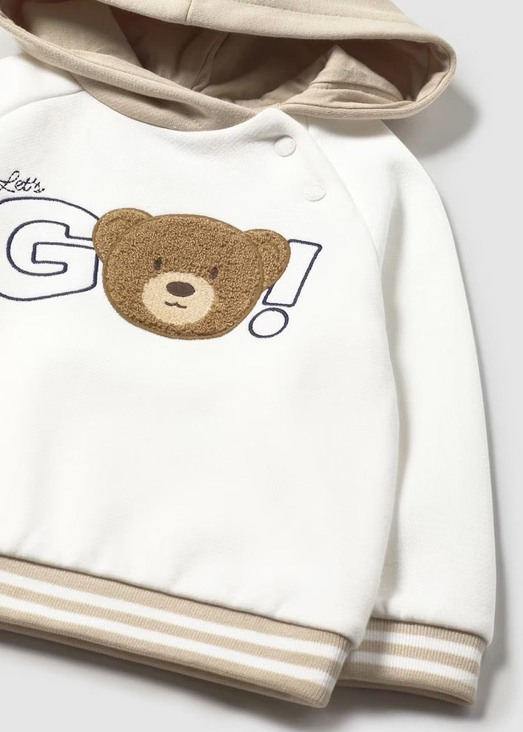 Genser Hoodie Teddy Bear Cream