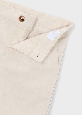 Shorts Bermuda Linen Suiting Mixed Oat