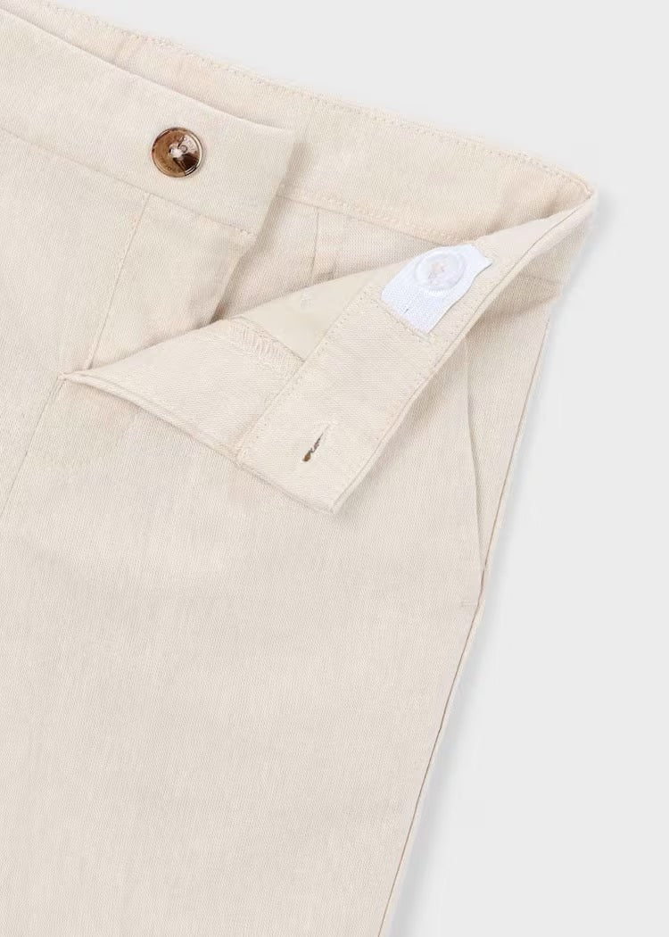 Shorts Bermuda Linen Suiting Mixed Oat