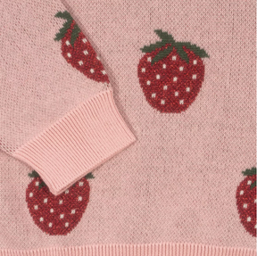 Genser Lapis Lurex Knit Strawberry