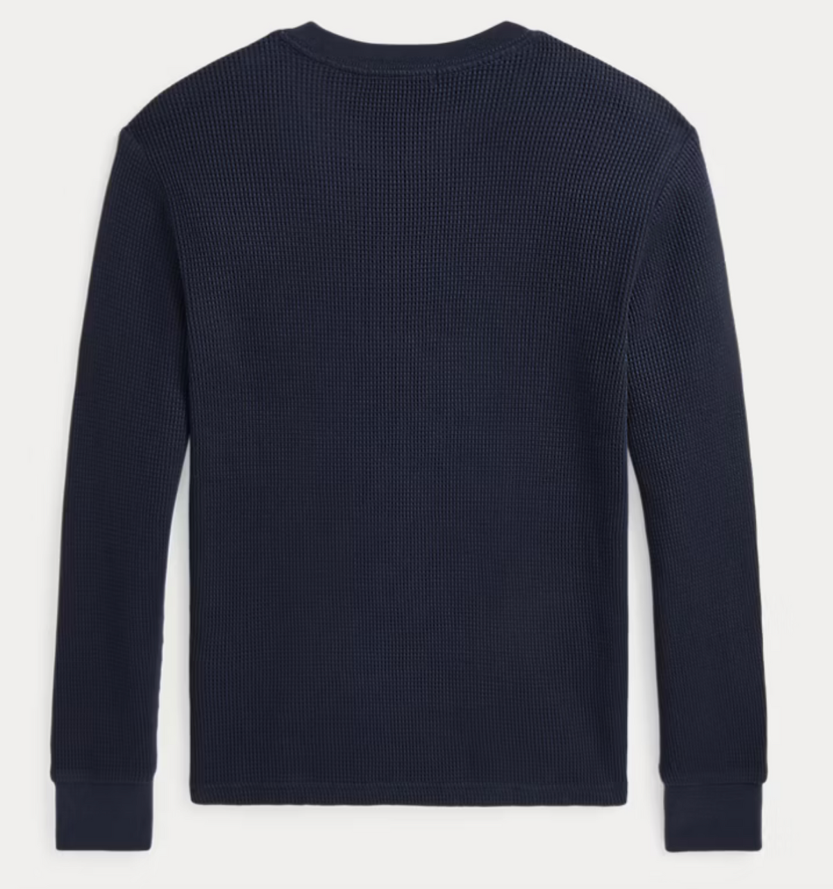 Genser Waffle-Knit Long Sleeve Navy