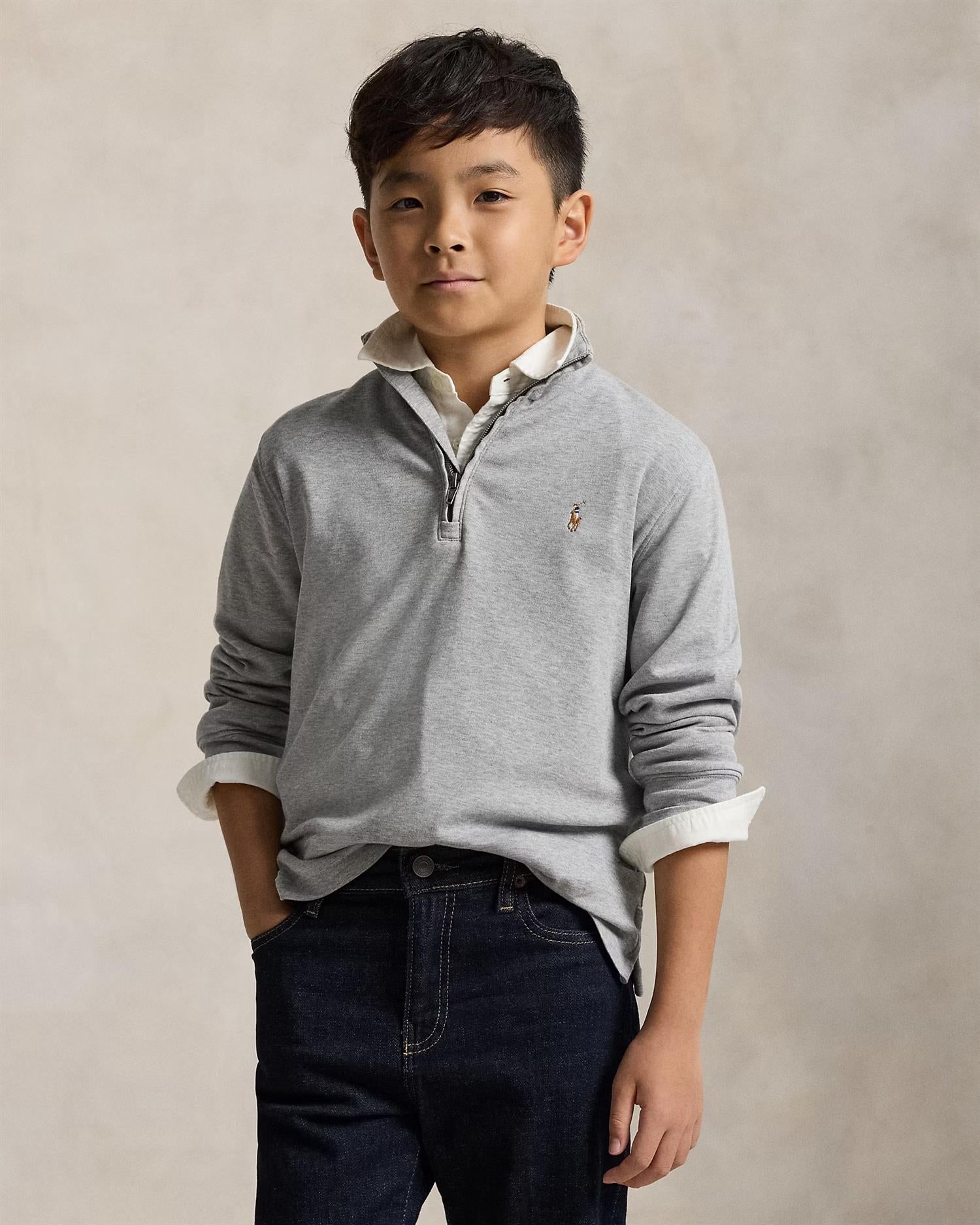 Genser Halfzip Pullover Andover Heather