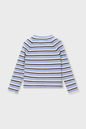 Genser Knitted Mockneck Sky Mix