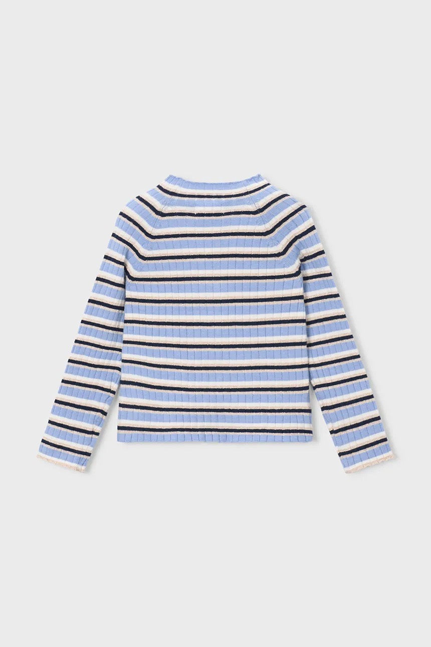 Genser Knitted Mockneck Sky Mix